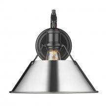  3306-1W BLK-CH - Orwell 1-Light Wall Sconce in Matte Black with Chrome